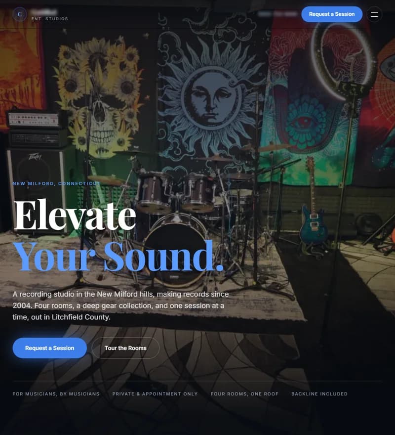 Recording studio, Studio / Full build
